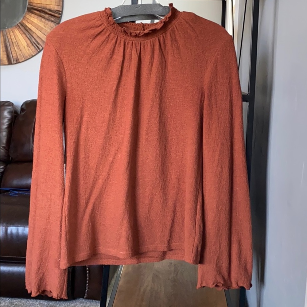 Madewell Texture & Thread Mock Neck Top